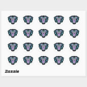 Sticker Rond Style Tiger 2 (Feuille)