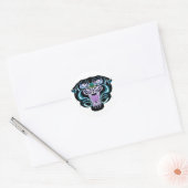 Sticker Rond Style Tiger 2 (Enveloppe)