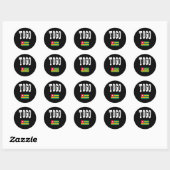 Sticker Rond Style Togo (Feuille)