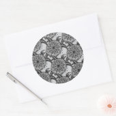 Sticker Rond Style Turtle Motif (Enveloppe)