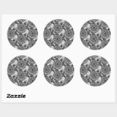 Sticker Rond Style Turtle Motif (Feuille)