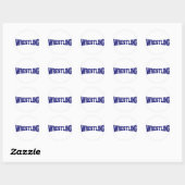 Sticker Rond Style universitaire de lutte (Feuille)