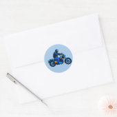 Sticker Rond Stylish Motorcycle Rider (Enveloppe)