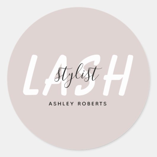 Sticker Rond styliste moderne violet bronze (Devant)