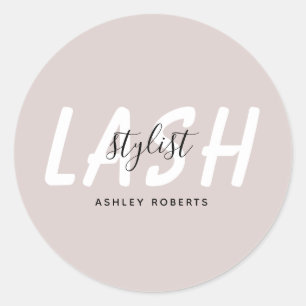 Sticker Rond styliste moderne violet bronze