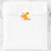 Sticker Rond Stylized image of Dragon in flame (Sac)