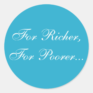 Sticker Rond Stylo Invitation personnalisé en bleu