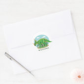 Sticker Rond Styracosaure (Enveloppe)