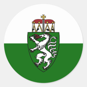 Sticker Rond Styrie (état), drapeau de l'Autriche