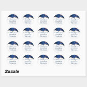 Sticker Rond Sublime Agate Blue Gold MARIAGE SUITE (Feuille)