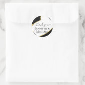 Sticker Rond Sublime Mariage noir blanc or (Sac)