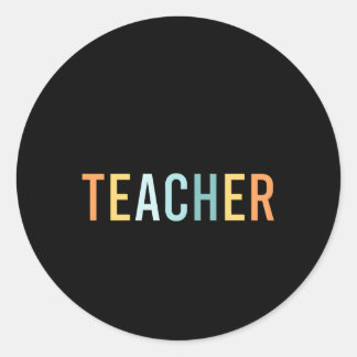 Sticker Rond Substitut enseignant enseignant Sous-enseignant Re