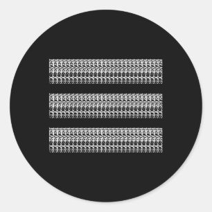 Sticker Rond Subtil 67 Six Sept Brainrot Message Caché Gen Al