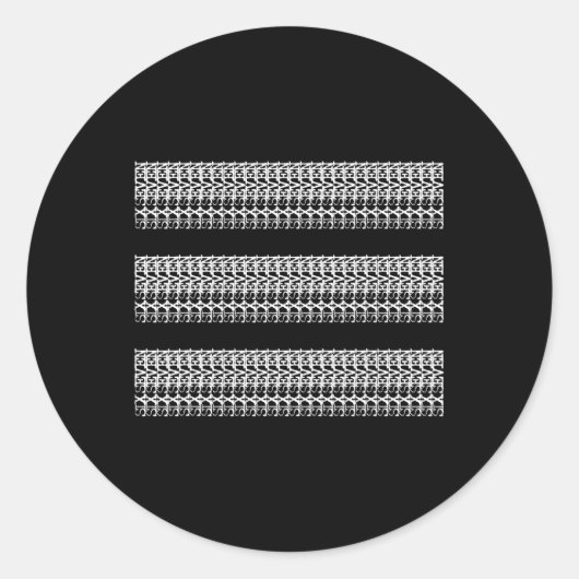 Sticker Rond Subtil 67 Six Sept Brainrot Message Caché Gen Al (Devant)