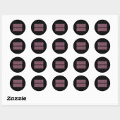 Sticker Rond Subtil 67 Six Seven Brainrot Message Caché Gen Al (Feuille)