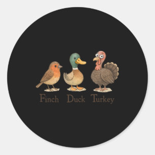 Sticker Rond Subtil Bird Anti Trump Shirt Retro Bird Finch Duck