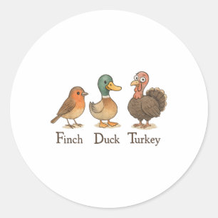 Sticker Rond Subtil Bird Anti Trump Shirt Retro Bird Finch Duck