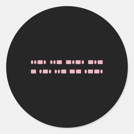 Sticker Rond Subtil F—k Trump Morse Code Anti-méga Feminist Ri (Devant)