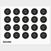 Sticker Rond Subtle Anti Trump 8647 Floral Boho Président (Feuille)