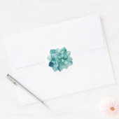 Sticker Rond Succulent dans l'aquarelle (Enveloppe)