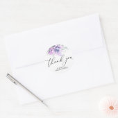 Sticker Rond Succulents Merci de verdure argent (Enveloppe)