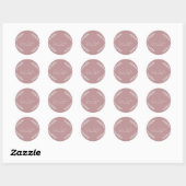 Sticker Rond Succursale Salon Beauty Studio Rose (Feuille)