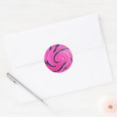 Sticker Rond Sucette Tourbillon Rose (Enveloppe)
