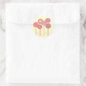 Sticker Rond Sucettes roses (Sac)