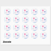 Sticker Rond Sucettes Sucrées (Feuille)