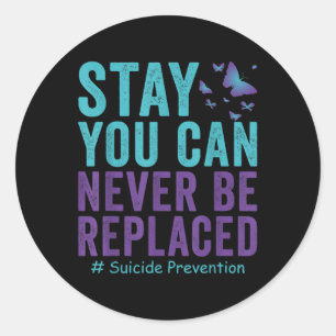 Sticker Rond Sucide Prévention La Sensibilisation Ne Doit Jamai