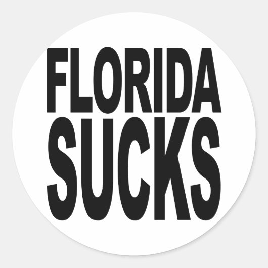 Sticker Rond Sucks de Floride (Devant)