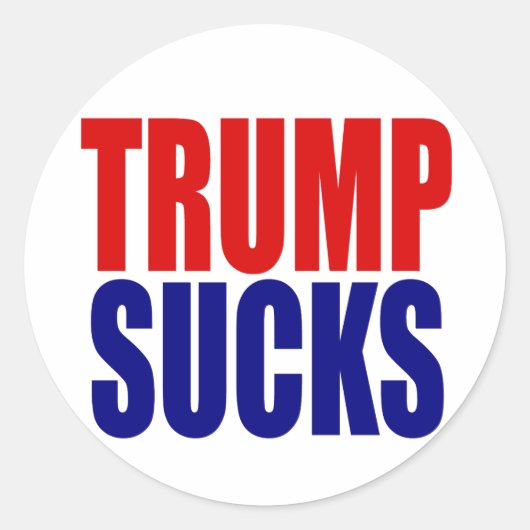 STICKER ROND "SUCKS DE TRUMP" (Devant)