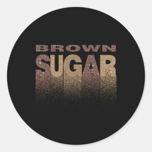Sticker Rond Sucre Brun Mélanine Histoire des Noirs Américains