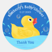 Sticker Rond Sucré Caoutchouc Bubbles Baby shower Merci (Devant)