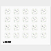 Sticker Rond Sucré comme peut être Baby shower (Feuille)