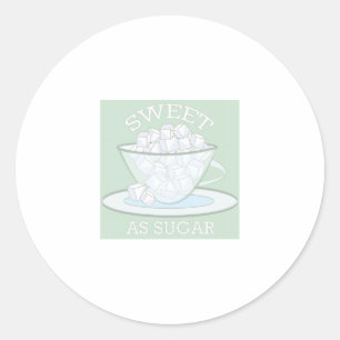 Sticker Rond Sucré comme sucre