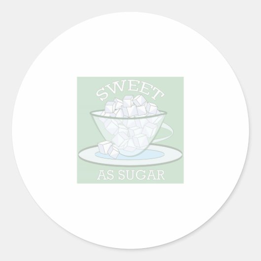 Sticker Rond Sucré comme sucre (Devant)
