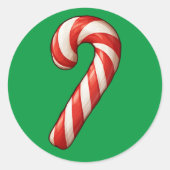 Sticker Rond Sucre de canne de Noël (Devant)