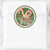 Sticker rond sucre de canne Joyeux Noël (Sac)