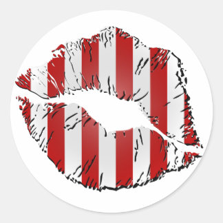 Sticker Rond Sucre de canne Kisses