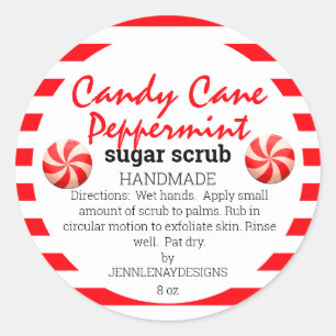 Sticker Rond Sucre de canne maison Peppermenthe do-it-yourself