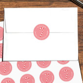 Sticker Rond Sucre de canne rose - Enveloppe de vacances