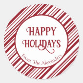 Sticker Rond Sucre de canne Vacances triées (Devant)