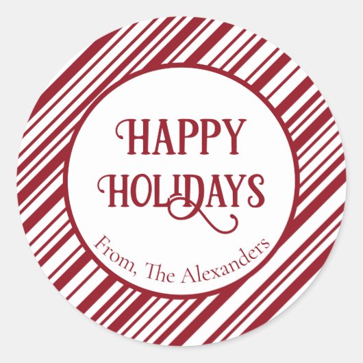 Sticker Rond Sucre de canne Vacances triées (Devant)