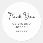 Sticker Rond Sucré et capricieux | MERCI MARIAGE (Devant)