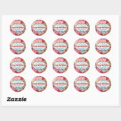 Sticker Rond Sucré Gâteau biscuits et boulangerie CupcakeSticke (Feuille)