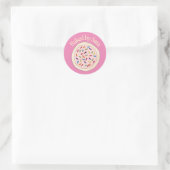 Sticker Rond Sucre Rose Sprinkie De Gastronomie Cuite Maison (Sac)