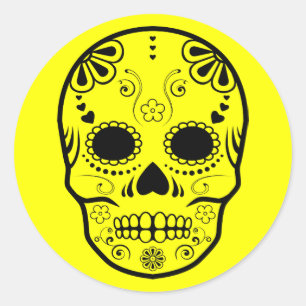 Sticker Rond sucre skullz : 1