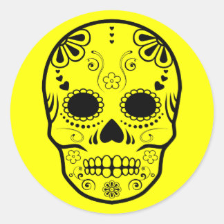 Sticker Rond sucre skullz : 1