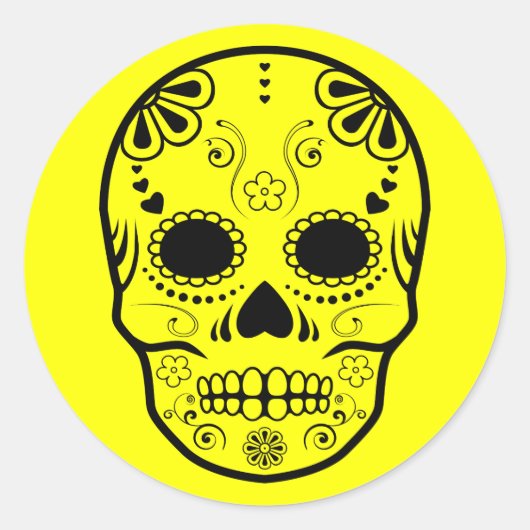 Sticker Rond sucre skullz : 1 (Devant)